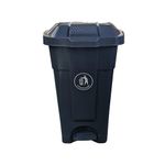 2Work Wheelie Bin with Foot Pedal 70 Litre Dark Grey 2W10783