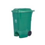 2Work Wheelie Bin with Foot Pedal 70 Litre Dark Green 2W10784