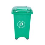 2Work Static Bin with Feet 50 Litre Green 2W10797