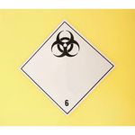 2Work Wheelie Bin Clinical Waste 660 Litre 4 Wheel Lock Yellow 2W10896