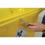 2Work Wheelie Bin Clinical Waste 770 Litre 4 Wheel Lock Yellow 2W10897