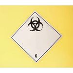 2Work Wheelie Bin Clinical Waste 360 Litre 2 Wheel Lock Yellow 2W10902