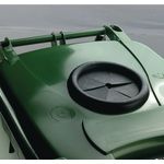 2Work Wheelie Bin 240 Litre with Bottle Bank and Lock Green 2W10932