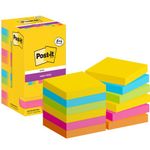 Post-it Super Sticky Notes 76x76mm 90 Sheet Carnival Value Pack 8+4 FOC (Pack of 12) 654-SSCARN-P8+4