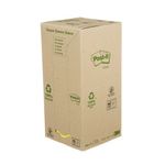 Post-it Notes Recycled Tower 76x76mm Cardboard Packaging Canary Yellow (Pack of 16) 654-1T