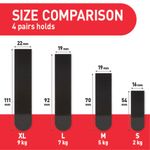 Command Picture Hanging Strips 4 Pairs Black Large (Pack of 8) 7100337186