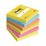 Post-it Notes 76x76mm Assorted Energetic Pack of of 6 7100296019