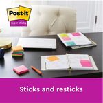 Post-It Super Sticky Notes 90 Sheets 76x76mm Playful Colours Assorted (Pack of 6) 654-6SS-PLAY