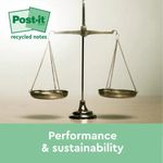 Post-it Recycled Notes Asst Colour 76x76mm 100 Pack of 16 654-1RPTN