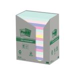 Post-it Recycled Ast Colour 76x127mm 100 Sheet Pack of 16 655-1RPTN
