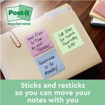 Post-it Recycled Ast Colour 76x127mm 100 Sheet Pack of 16 655-1RPTN