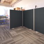 Floor standing fabric screen 1500mm high x 1600mm wide - black