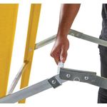 Werner 10 Tread Fibreglass Swingback Stepladder Yellow/Black 7161018
