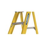 Werner 10 Tread Fibreglass Swingback Stepladder Yellow/Black 7161018