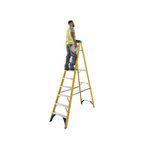 Werner 10 Tread Fibreglass Swingback Stepladder Yellow/Black 7161018