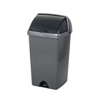 Addis Roll Top Bin 50 Litre Metallic AG813417