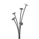 Alba Festival Coat Stand 350x350x1870mm Black PMFESTN