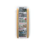 Alba Wall Display Unit 5 Compartments Natural Wood Frame White Compartments DDEXPOWALL BC