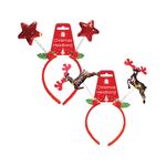 Giftmaker Reindeer and Star Sequin Headband Pack of 24 XGIMDEC5A102