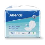 Attends Contours Incontinence Pads Size 7 Regular Pack of 28 201275
