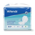 Attends Contours Incontinence Pads Size 8 Regular Pack of 28 201299