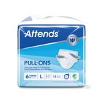 Attends Pull-Ons Incontinence Pants Size 6L x4 Pack of 18 36845