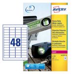 Avery Laser Label Heavy Duty 48 Per Sheet White (Pack of 960) L4778-20