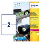 Avery Laser Label Heavy Duty 2 Per Sheet White (Pack of 40) L7068-20