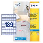 Avery Inkjet Mini Labels 189 Per Sheet White (Pack of 4725) J8658-25