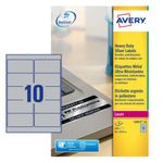 Avery Laser Label H-Duty 10 Per Sheet Silver (Pack of 200) L6012-20