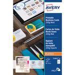 Avery Printable Business Cards 85x54mm White Pack of 100 C32011-10