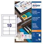 Avery Printable Business Cards 85x54mm White Pack of 100 C32011-10