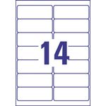 Avery Laser Labels Recycled 14 Per Sheet Wht (Pack of 1400) LR7163-100