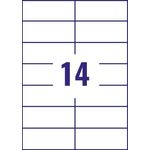 Avery Ultragrip Multipurpose Labels 105x42.3mm 14 Per Sheet White (Pack of 1400) 3653