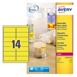 Avery Laser Label 99.1x38.1mm Neon Yellow (Pack of 350) L7263-25