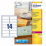 Avery Laser Labels 99.1x38.1 14 Per Sheet Clear (Pack of 350) L7563S