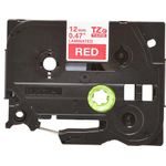 Brother P-Touch TZe Lam Tape Cassette 12mm x 8m White on Red Tape TZE435