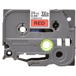 Brother P-Touch TZe Lam Tape Cassette 24mm x 8mm Black on Red Tape TZE451