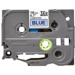 Brother P-Touch TZe Laminated Tape Cassette 18mm x 8m Black on Blue Tape TZE541