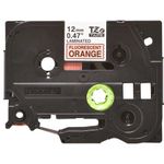 Brother P-Touch TZe Lam Tape Cassette 12mm x 8m Black on Fluorescent Orange Tape TZEB31