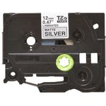 Brother P-Touch TZe Lam Tape Cassette 12mm x 8m Black on Matte Silver Tape TZEM931