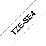 Brother P-Touch TZe Security Labelling Tape Cassette 18mm x 8m Black on White Tape TZESE4
