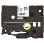 Brother P-Touch TZe Lam Tape Cassette 24mmx8m Black/White Flexible ID Labelling Tape TZEFX251