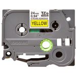 Brother P-Touch TZe Lam Tape Cassette 24mm x 8m Black on Yellow Tape TZES651