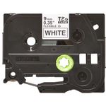 Brother P-Touch TZe Lam Tape Cassette 9mmx8m Black/White Flexible ID Labelling Tape TZEFX221