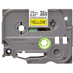 Brother P-Touch TZe Lam Tape Cassette 12mm x 8m Black On Yellow Tape TZES631