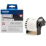 Brother Continuous Paper Labelling Roll 62mm x 15.24m Black and Red on White DK-22251
