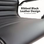 Bari high back executive chair black frame - black faux leather