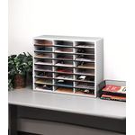 Fellowes Literature Sorter A4 24 Compartments Dove Grey 25041