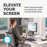 Fellowes Office Suites Standard Height Adjustable Monitor Stand Black/Silver 8031101